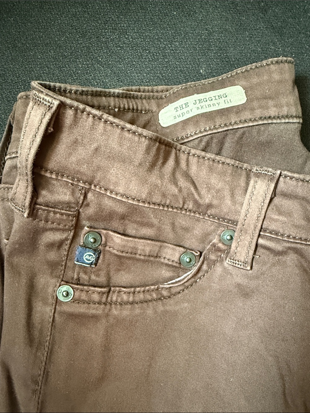Ag Adriano Goldschmmied Brown Super Skinny Jegging